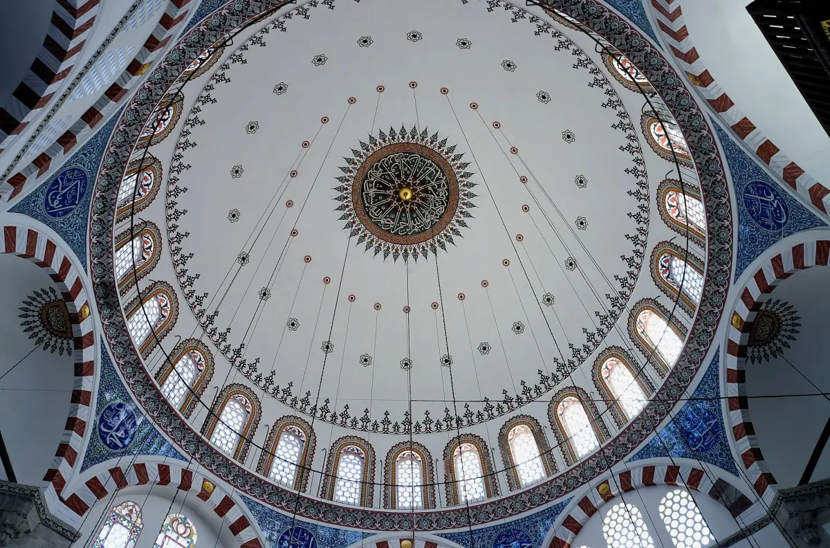 The tiled dome of the Rüstem Pasha Mosque