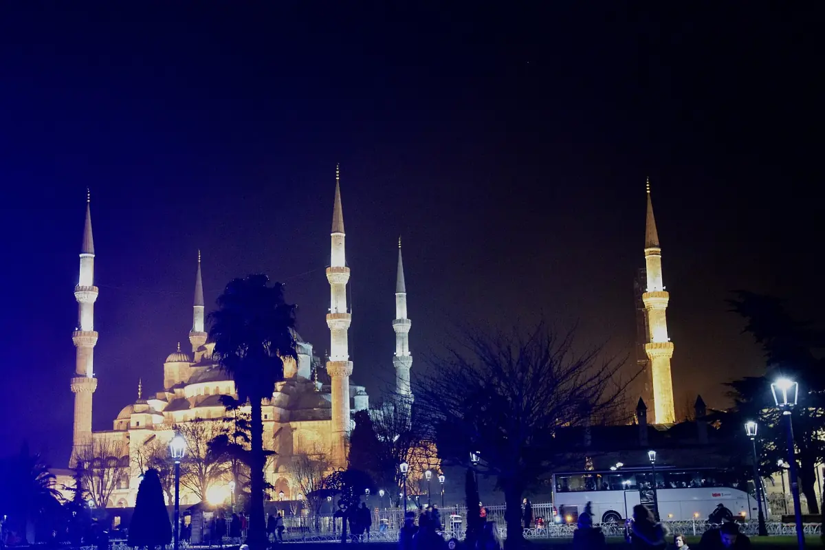 The Sultan Ahmed Mosque from Sultanahmet Square